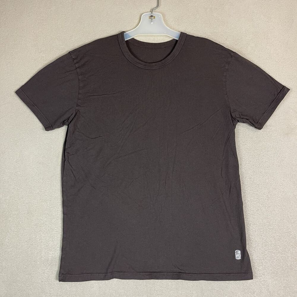Standard Issue T Shirt Mens M Brown Short Sleeve Crew Neck Stretch Regular Fit‎
